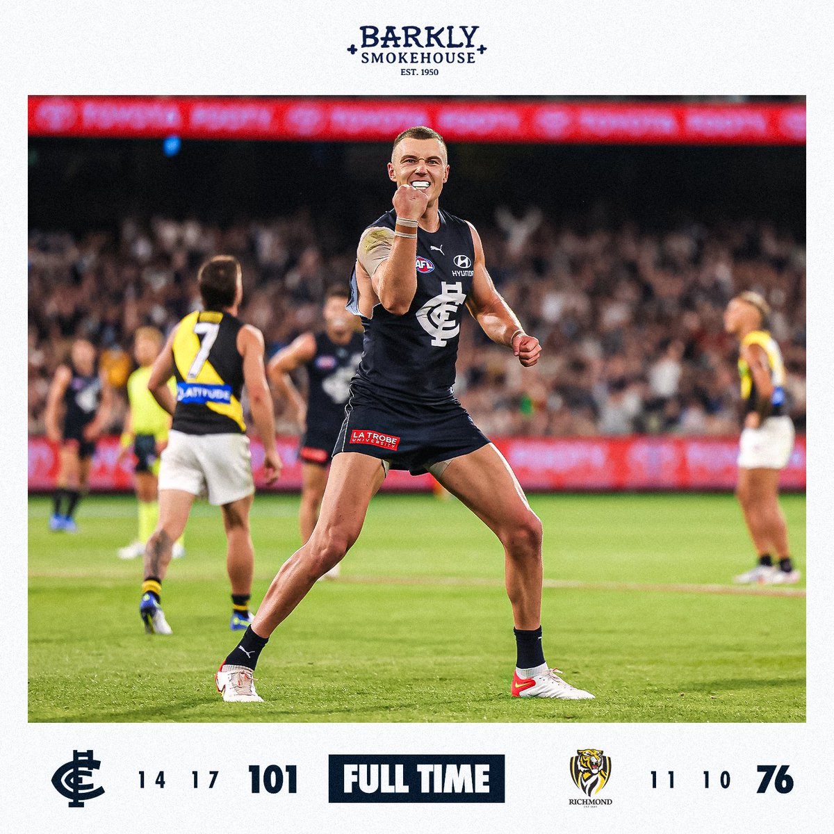 ➕4️⃣

’BAGGERS, BABY!

#UpTheBaggers #AFLBluesTigers