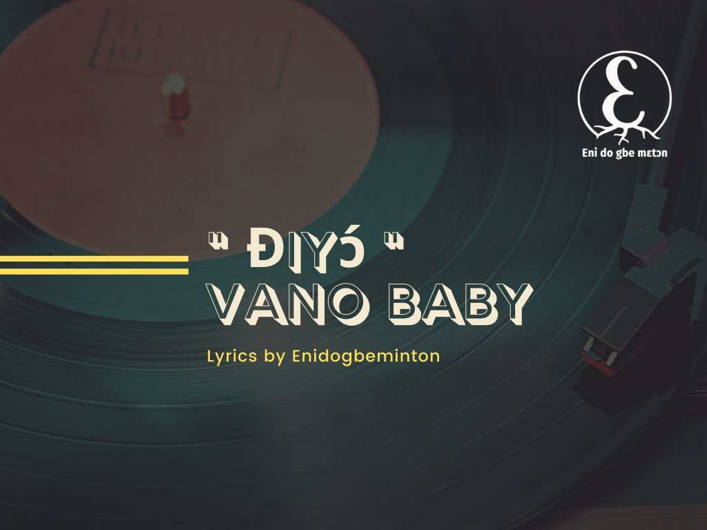 enidogbeminton's tweet photo. #Lyrics #DIYO by #Enidogbeminton https://t.co/DWLPnVr5hX