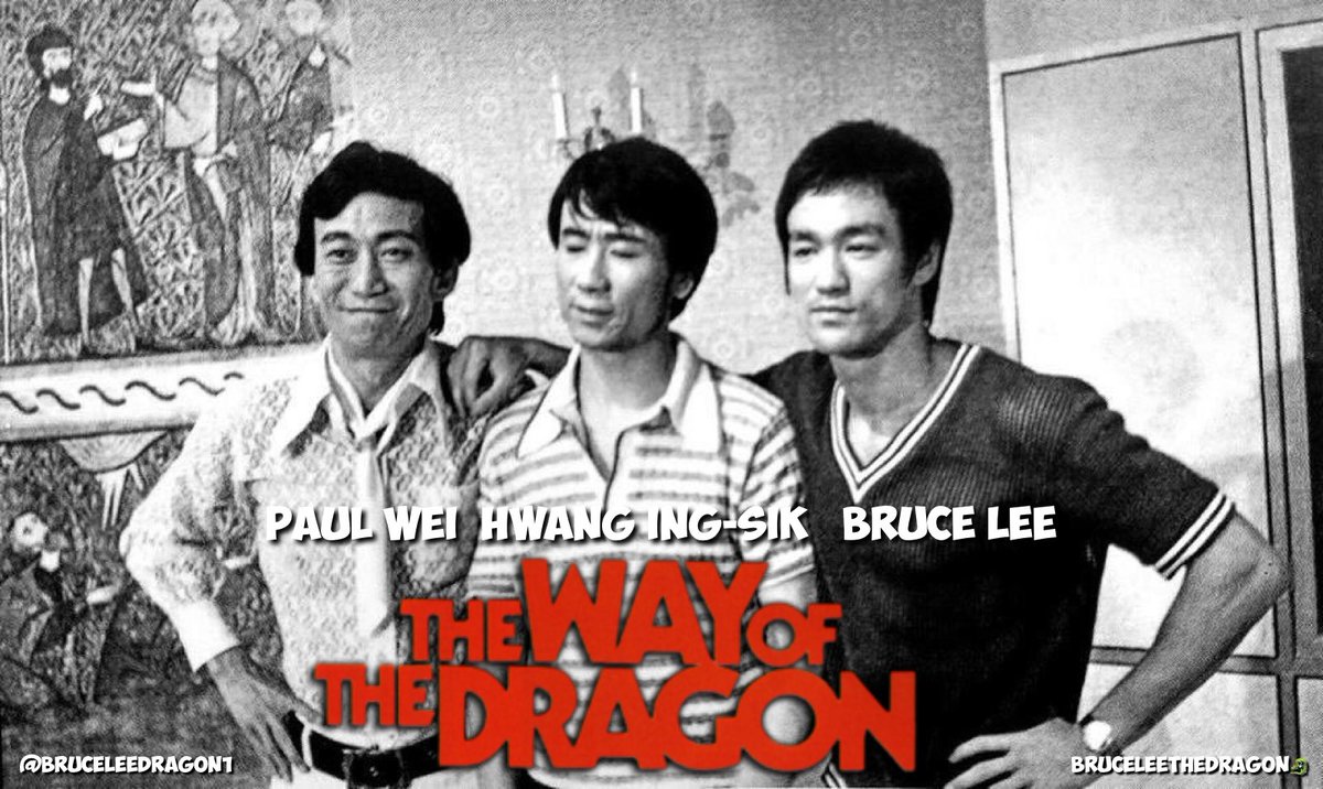 Bruce Lee Hanging out with Paul Wei and Hwang Ing-Sik on Set of The Office  of 