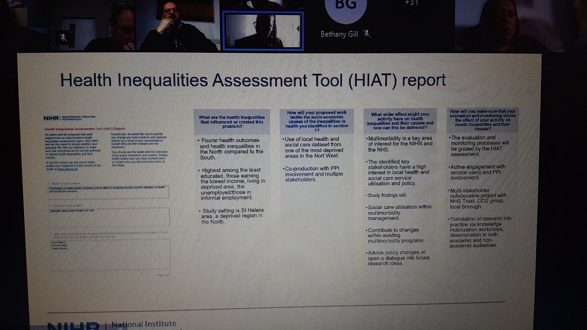 UnlockingBirth's tweet photo. Next Lucy Kaluvu on #multimorbidity clusters. How are physical/mental condition clusters diagnosed chronologically and how does this effect treatment burden #inequality #deprivation good to see the #HIAT tool use #PhD #GRIPP2 @arc_nwc https://t.co/njkrequdqE