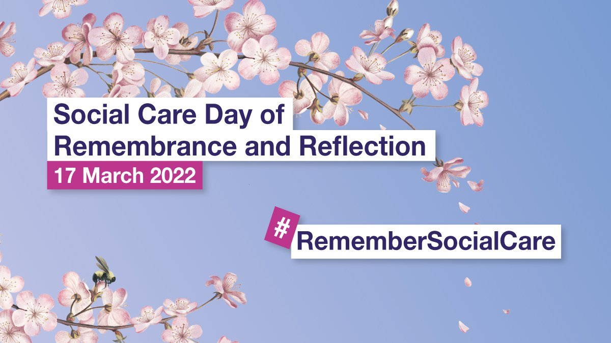 I'm always asking people to look forward to what's possible.... However today I'm asking everyone to think back over the last 2 years and to remember those staff working in ASC who lost their lives to Covid. An individual loss and a loss to their families. #RememberSocialCare