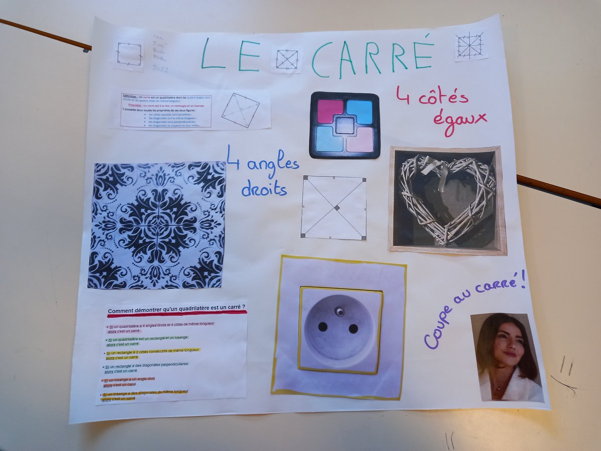 CVimoutiers's tweet photo. #SemaineDesMaths #MathsEnForme
Création d'affiches par les élèves de 6e à partir d'objets du quotidien pour en révéler la forme géométrique correspondante. https://t.co/COmXh1YyzI