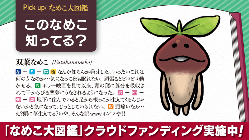 Pick Up！なめこ大図鑑】 双葉なめこ、知ってる？ 1101種完全網羅