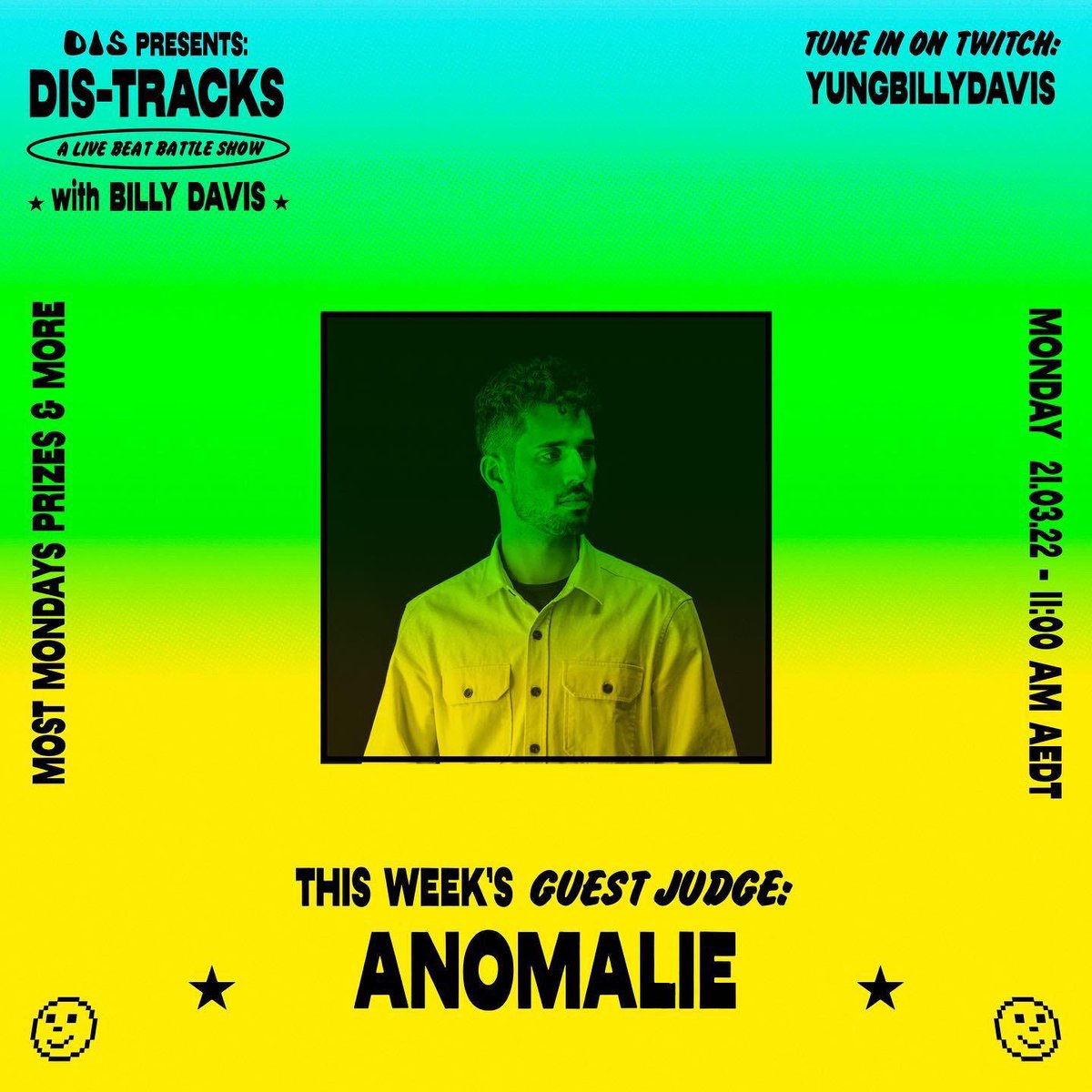 yungbillydavis's tweet photo. Hey guys next week we have my brother @anomaliebeats as our guest judge on Dis Tracks. @dis_lab_ SIGN UP IN THE DISCORD FOR THE POTENTIAL TO WIN THAT $$$
Only 16 spots and 2 hours to flip. #dis #distracks https://t.co/ryr3Sg5p4Q
