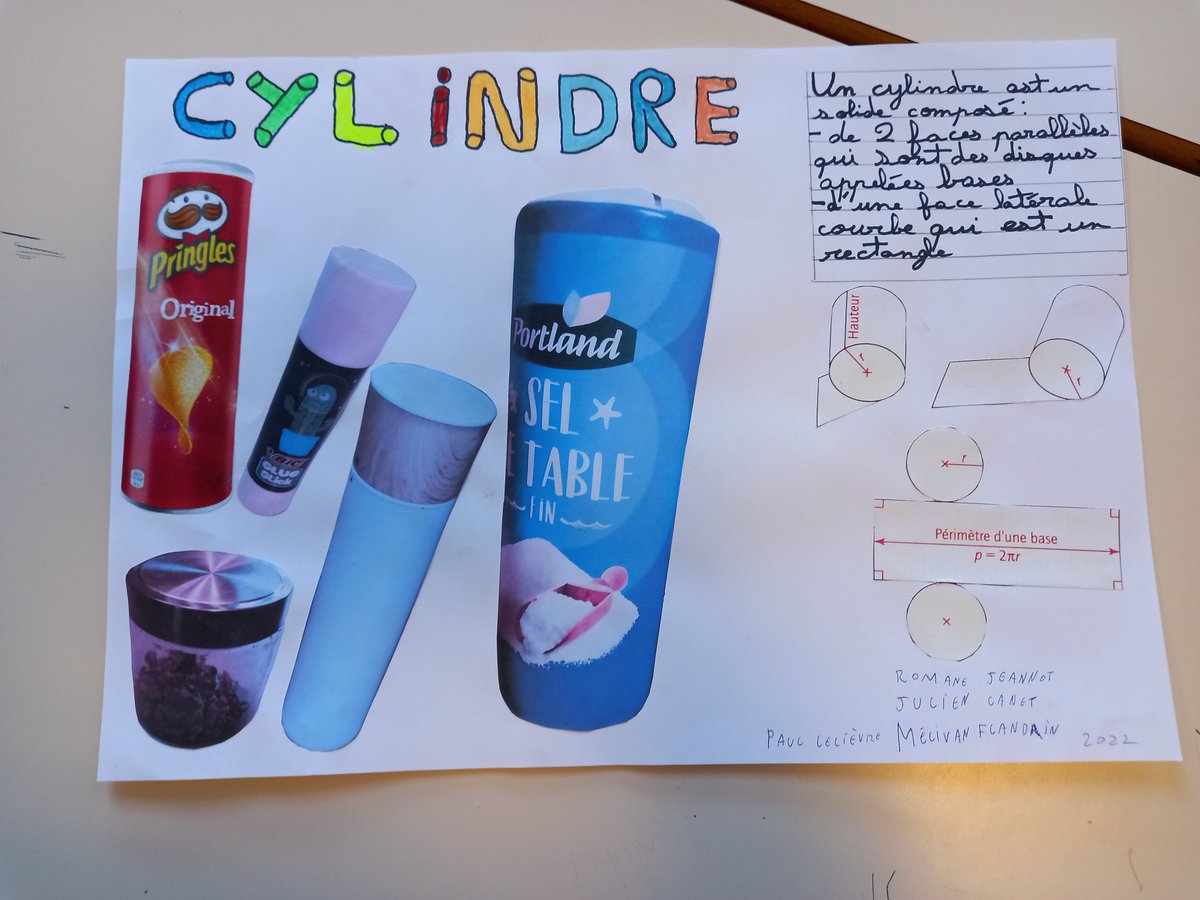 CVimoutiers's tweet photo. #SemaineDesMaths #MathsEnForme
Création d'affiches par les élèves de 6e à partir d'objets du quotidien pour en révéler la forme géométrique correspondante. https://t.co/COmXh1YyzI