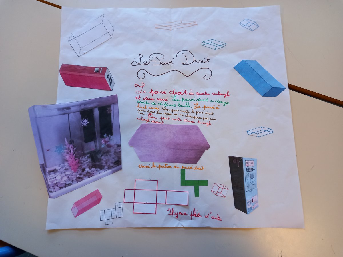 CVimoutiers's tweet photo. #SemaineDesMaths #MathsEnForme
Création d'affiches par les élèves de 6e à partir d'objets du quotidien pour en révéler la forme géométrique correspondante. https://t.co/COmXh1YyzI