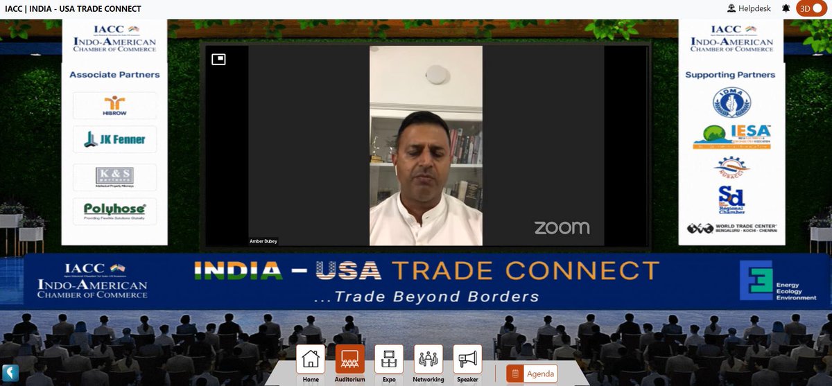 An amazing and Insightful panel discussion with eminent speakers – Mr. Sanjay Jaju, IAS, Mr. Amber Dubey and Mr. Avik Bhattacharya at the Aerospace &amp; Defence sector focus webinar session as part of INDIA – USA TRADE CONNECT virtual expo.