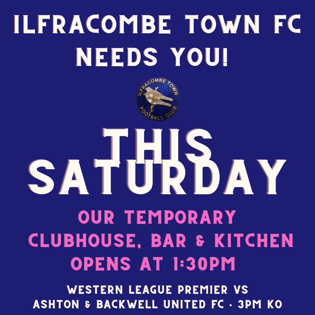 Western League Football returns to Marlborough Park this Saturday for the first time since substantial damage was caused to our clubhouse by Storm Eunice &amp; Franklin. 

As a club we need you more than ever to come and support the lads as they entertain <a href="/ABUFCSocial/">Ashton & Backwell United FC</a> with a 3pm ko.