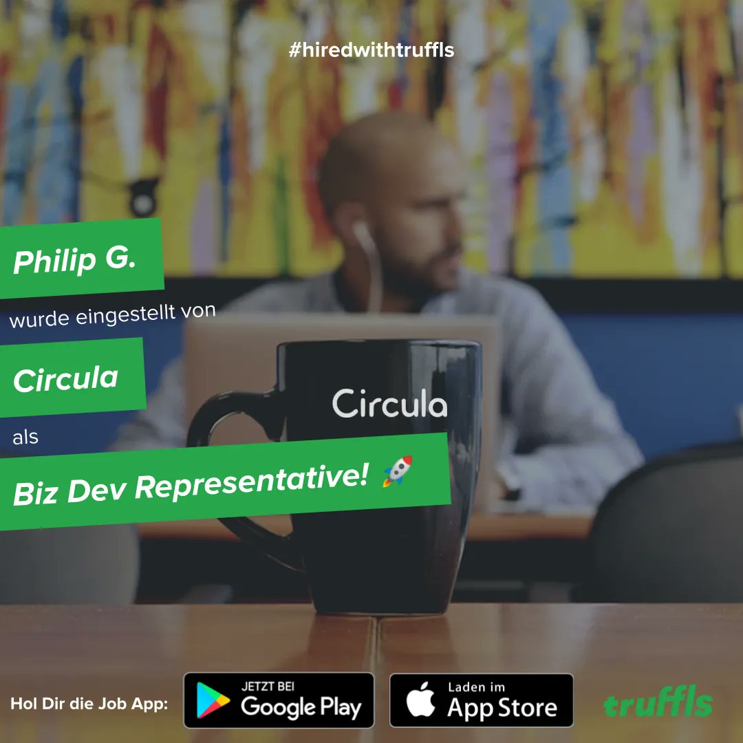 truffls's tweet photo. Represent! Unsere besten Glückwünsche an Philip und Circula 💚
#hiredwithtruffls #truffls #jobapp https://t.co/QYblYwSqEc