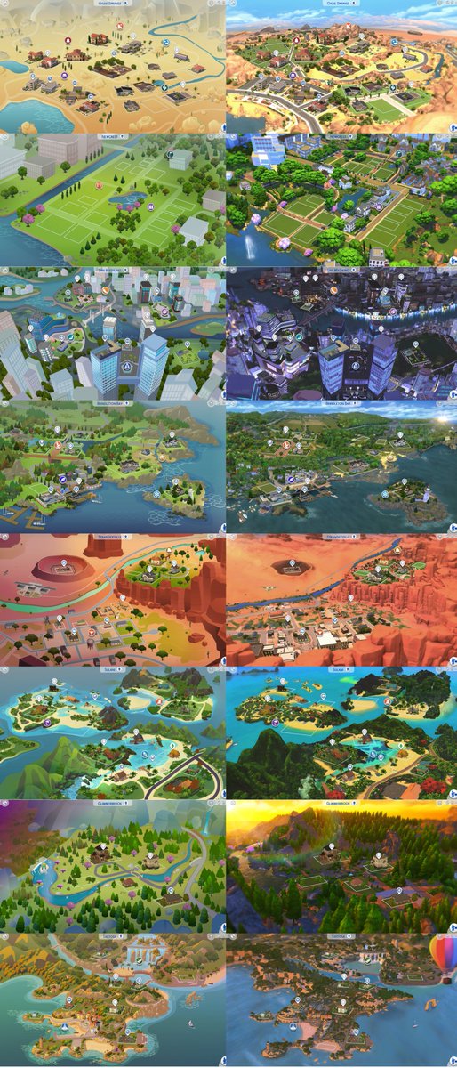20thCPlumbob's tweet photo. A quick comparison of some of my map replacements!💖  #TheSims4 ✨ https://t.co/v3r7cedmFQ https://t.co/mCRtAIewe7