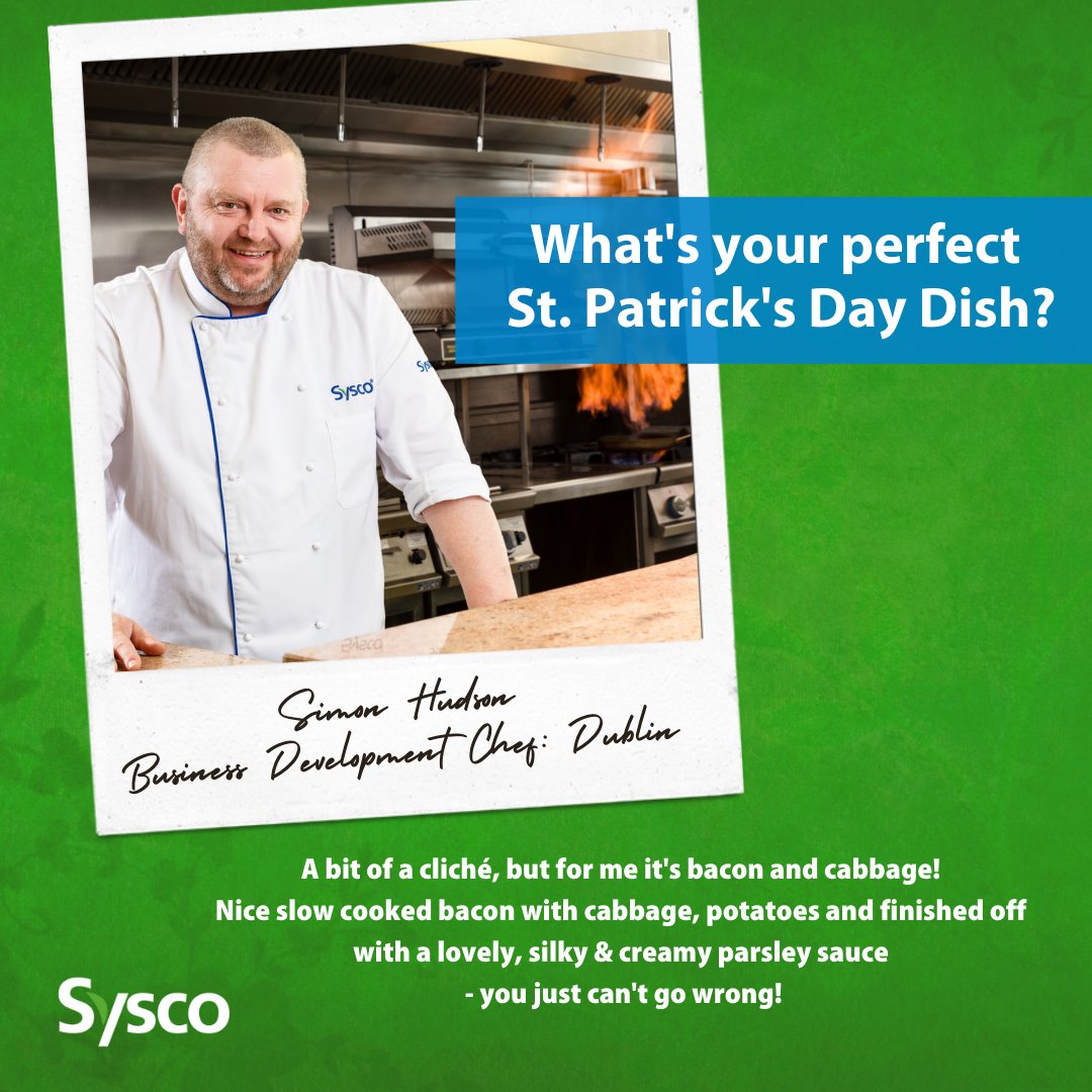 ☘️ Happy #StPatrickDay to all our customers, suppliers and colleagues from near and afar! 🇮🇪 A day with many a tradition, we quizzed our chefs on what their menu specials are. 😋 🥓 From bacon and cream to potato bread, their responses represent the best of Irish cuisine.