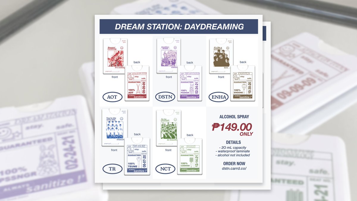 dreamstationph's tweet photo. 🥣 daydreaming collection.ᐟ
— 𝐭𝐡𝐞 𝐬𝐞𝐜𝐨𝐧𝐝 𝐛𝐚𝐭𝐜𝐡

[ tumblers, sprays, mask chain ]
☺︎ P149 ~ P419

🍊fandoms
— attack on titan
— enhypen
— nct
— treasure
— dream station

doo: mar 29
dop: mar 30

🏠pre-rder form: https://t.co/UA0ep00BIp
ic wts lfb help rt https://t.co/WM2JSrH3vE