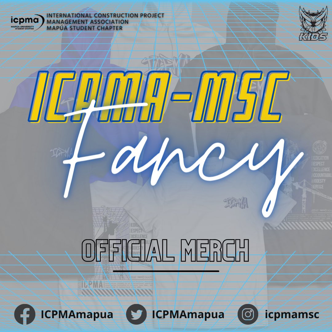 ICPMAmapua's tweet photo. 𝐈𝐂𝐏𝐌𝐀-𝐌𝐒𝐂'𝐬 "𝐅𝐀𝐍𝐂𝐘" 𝐎𝐅𝐅𝐈𝐂𝐈𝐀𝐋 𝐌𝐄𝐑𝐂𝐇 𝐈𝐒 𝐍𝐎𝐖 𝐀𝐕𝐀𝐈𝐋𝐀𝐁𝐋𝐄 👕

Introducing the official ICPMA-MSC 2022 limited edition merchandise:
➥ T-shirt (Black/White)
➥ Hoodie (Black/Blue/White)

𝐏𝐑𝐄-𝐎𝐑𝐃𝐄𝐑 now at  https://t.co/yXQs6DfQCs https://t.co/pwr4X8khud
