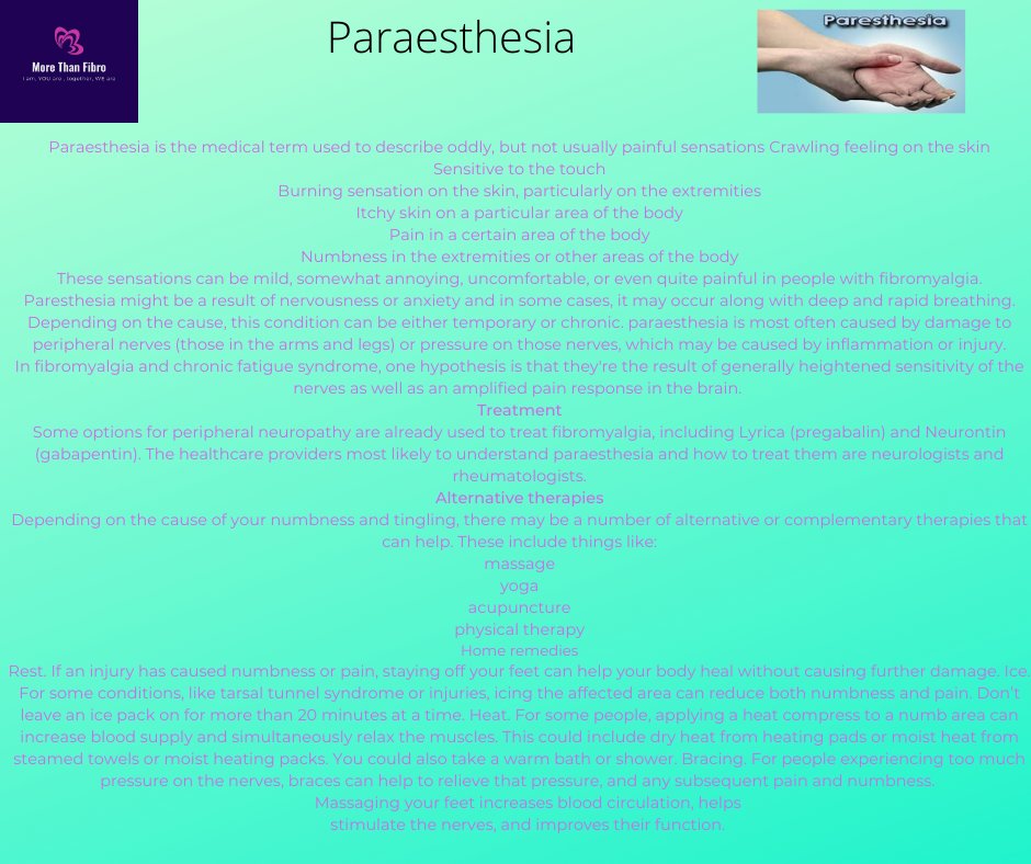FibroThan's tweet photo. Day 17 Symptom 17 - Paraesthesia
#Fibromyalgia #pain #Paraesthesia #Tingling #Numbness https://t.co/fInj9Napjh