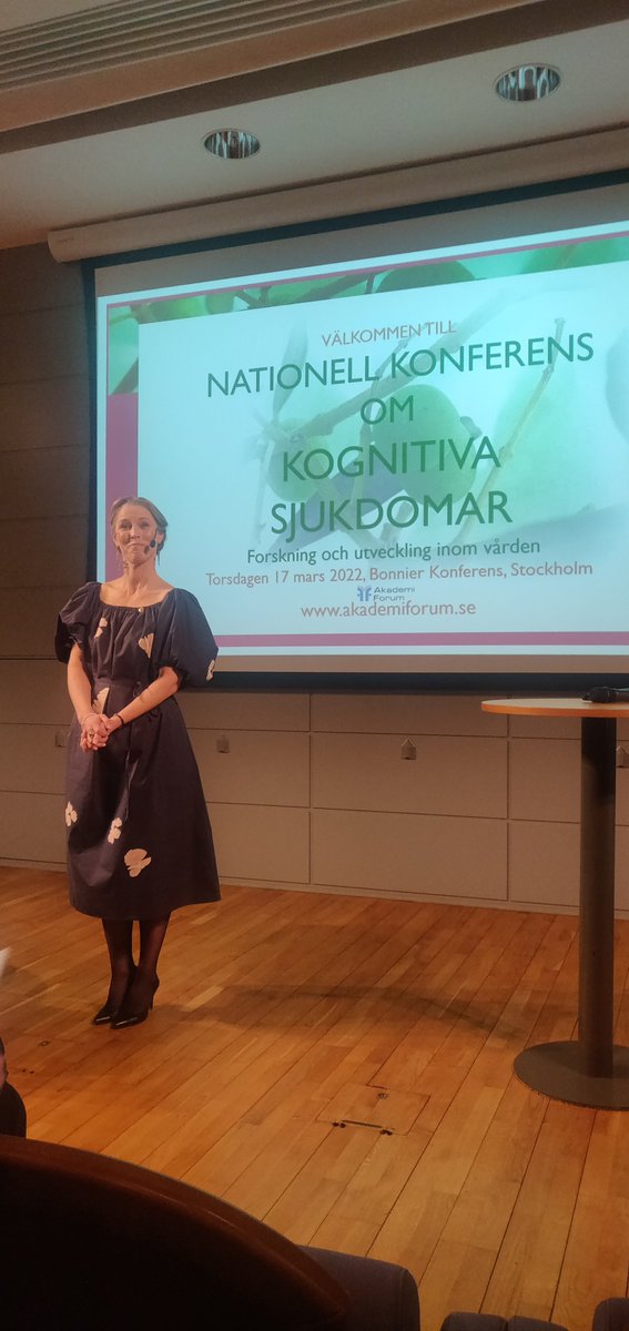 JUlfvarson's tweet photo. Idag nationell konferens om kognitiva sjukdomar. Med @JanMarcusson Moa Wibom @Demenscentrum @RocheSverige  #gerassolutions #minnesmottagningen #demens @AlzheimerGuide https://t.co/vkvSI95dLR