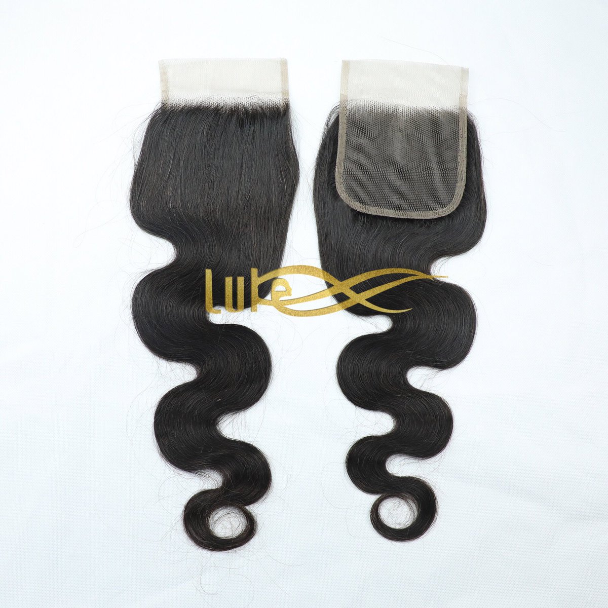 Regular brown lace closure and frontal