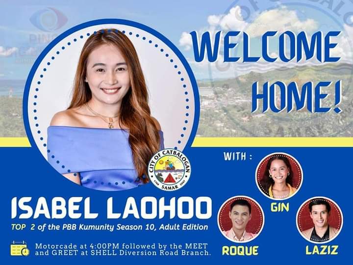 sabelsamar's tweet photo. URUGPOT KITA!   
SAVE THE DATE!!! March 18, 2022 Motorcade at 4:00PM around Catbalogan City, Samar!

PLUS get a chance to MEET and GREET Isabel with Laziz, Roque and Gin at SHELL Diversion Road Catbalogan City.

YES, You are all invited! SEE YOU ALL TOMORROW!
@isabellaohoo https://t.co/lzCvuA9zRT