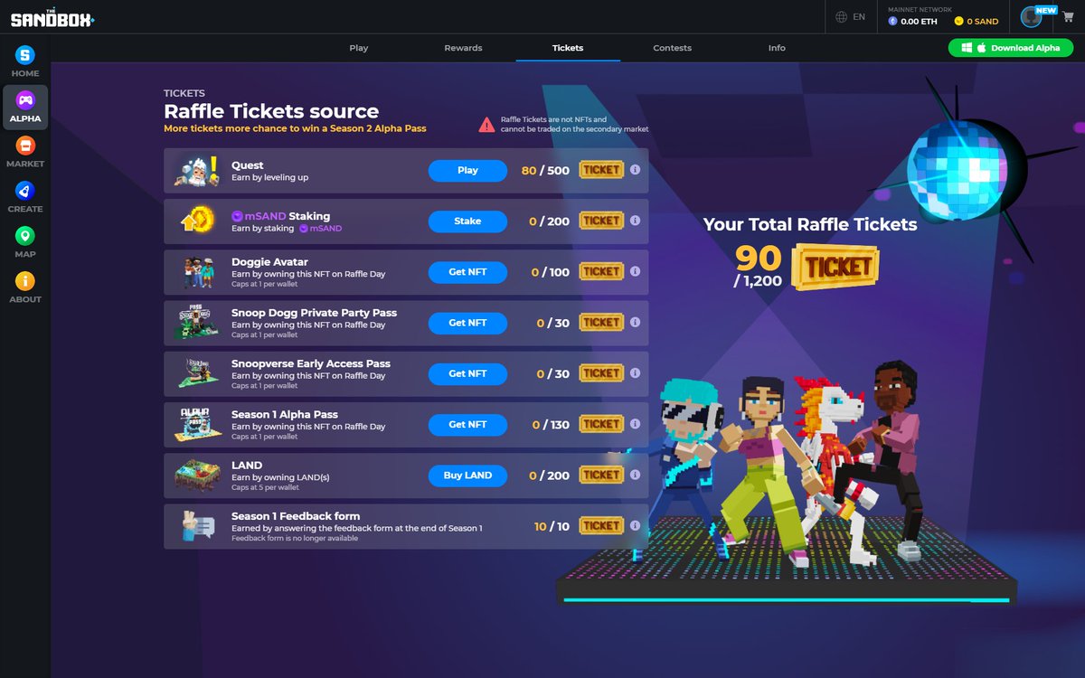 DenishaVaishnav's tweet photo. @TheSandboxGame I just participated in the daily #SandboxAlphaS2Contest for a chance to earn up to 1,000 $SAND! Starting March 14 -  Show your Raffle Tickets. Check out my screenshot below! 👇 #SandboxAlphaS2 https://t.co/rXhZJ6hcvW