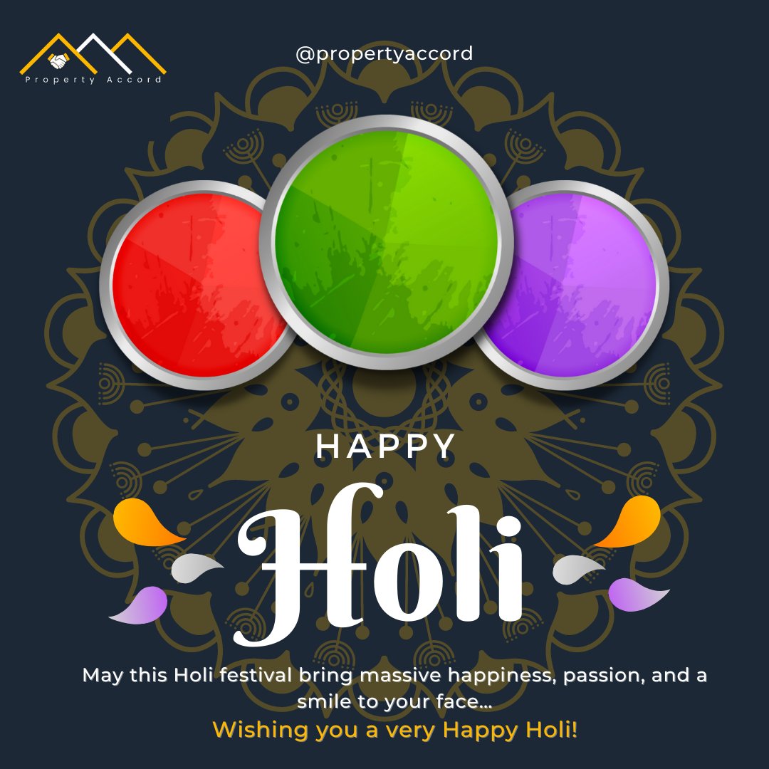 propertyaccord's tweet photo. Happy Holi to all of you.
May this Holi festival brings massive happiness, passion, and a smile to your face…😊

#HappyHoli2022  #Holi #HoliSpecial #holikadahan #Holi2022  #colours  #holihai   #HoliFestival  #holicelebration  #propertyaccord  #jaipur https://t.co/jvNwRiD4RJ