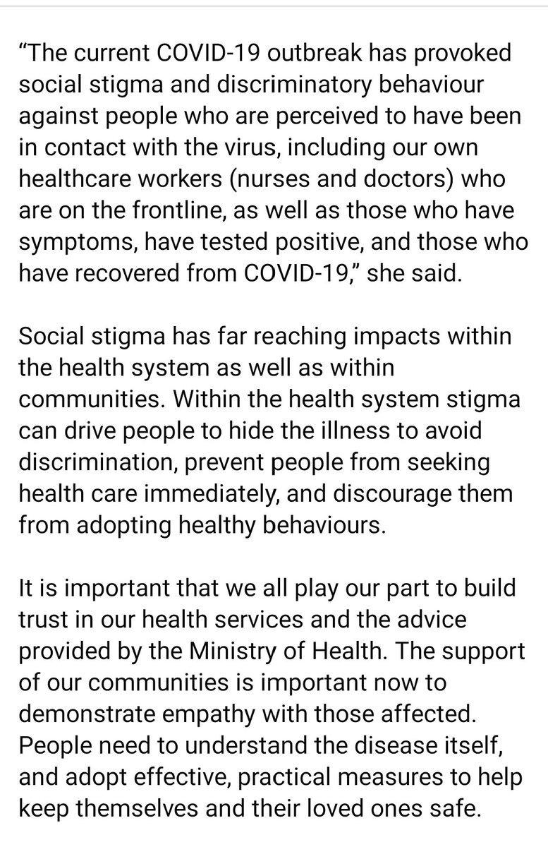 obed_doc's tweet photo. #Stigma towards healthcare workers from family is understandable (as it's a new thing & anxiety abt the unknown is ok) but at the same time, sad.
Stigma can drive people away from seeking med care and getting tested for #COVID19
#StopStigma 🖐🏾🚫 #SupportFrontLiners https://t.co/iJADXijELm