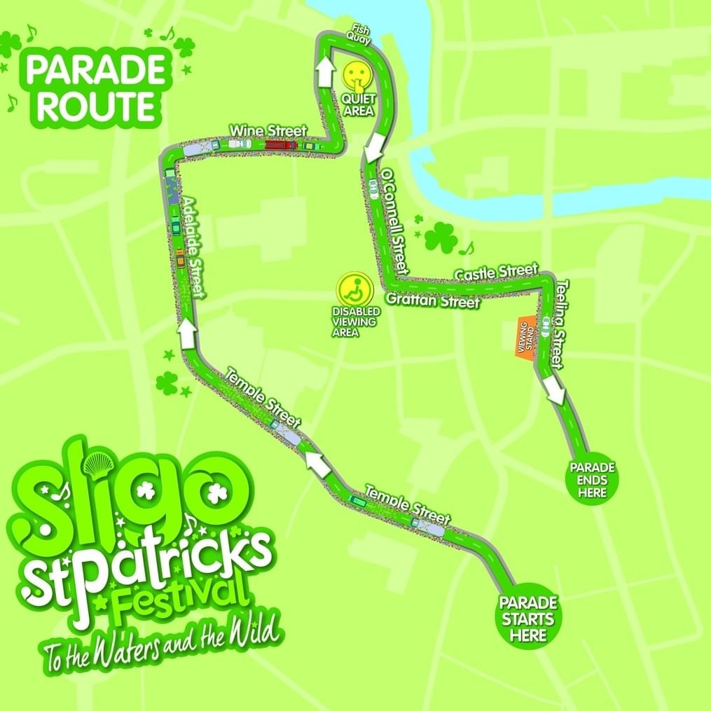 Happy St Patricks Day.
🇮🇪 Parade starts at 12
🇮🇪 Livestream Link: youtu.be/p4l6FD50fx4
🇮🇪 Live Music at the Gig Rig in Stephen St Car Park from 2pm (Adm €5 / U8s FREE)
Plus bundles of gigs around the town and county. See sligomusicians.com 

#sligo