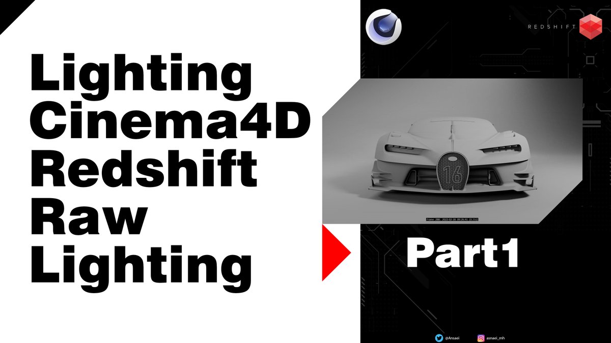 Asnaei's tweet image. Lighting a Car Scene with Cinema4d &amp;amp; Redshift Renderer with Raw lighting... youtu.be/f5UNq8ic-5o via @YouTube