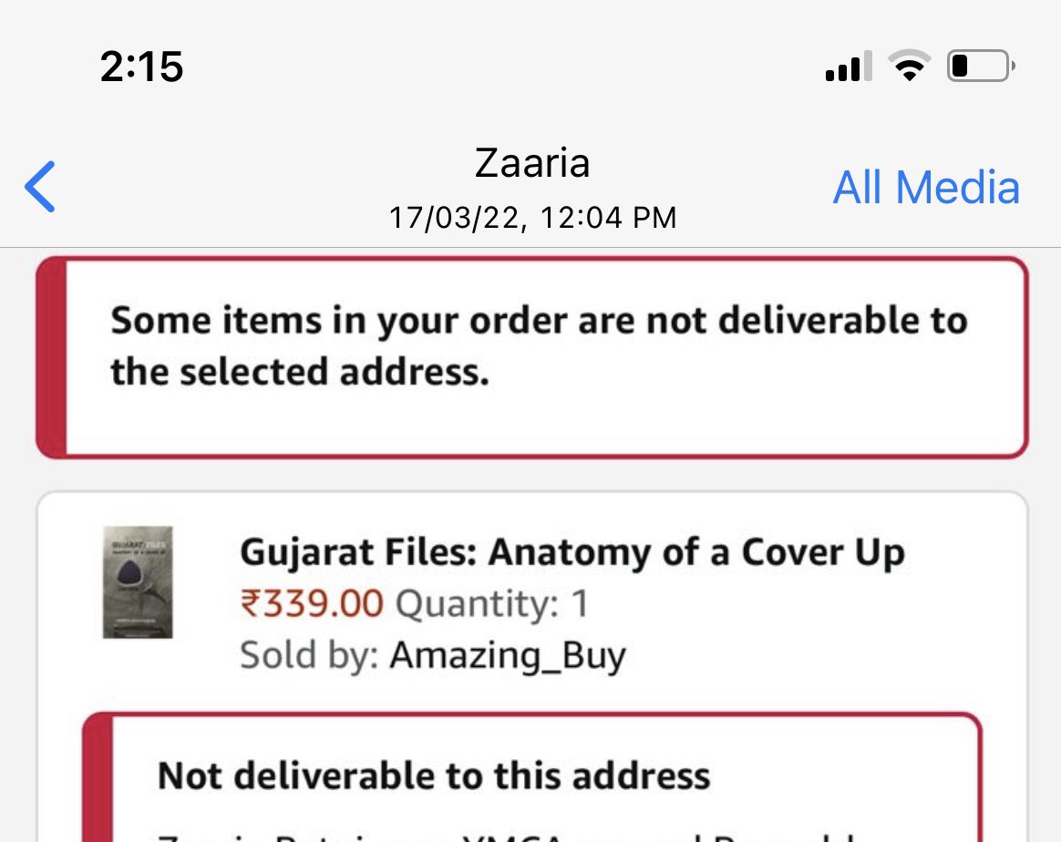 Rana Ayyub on Twitter "Hello amazonIN , why is Amazon not being able