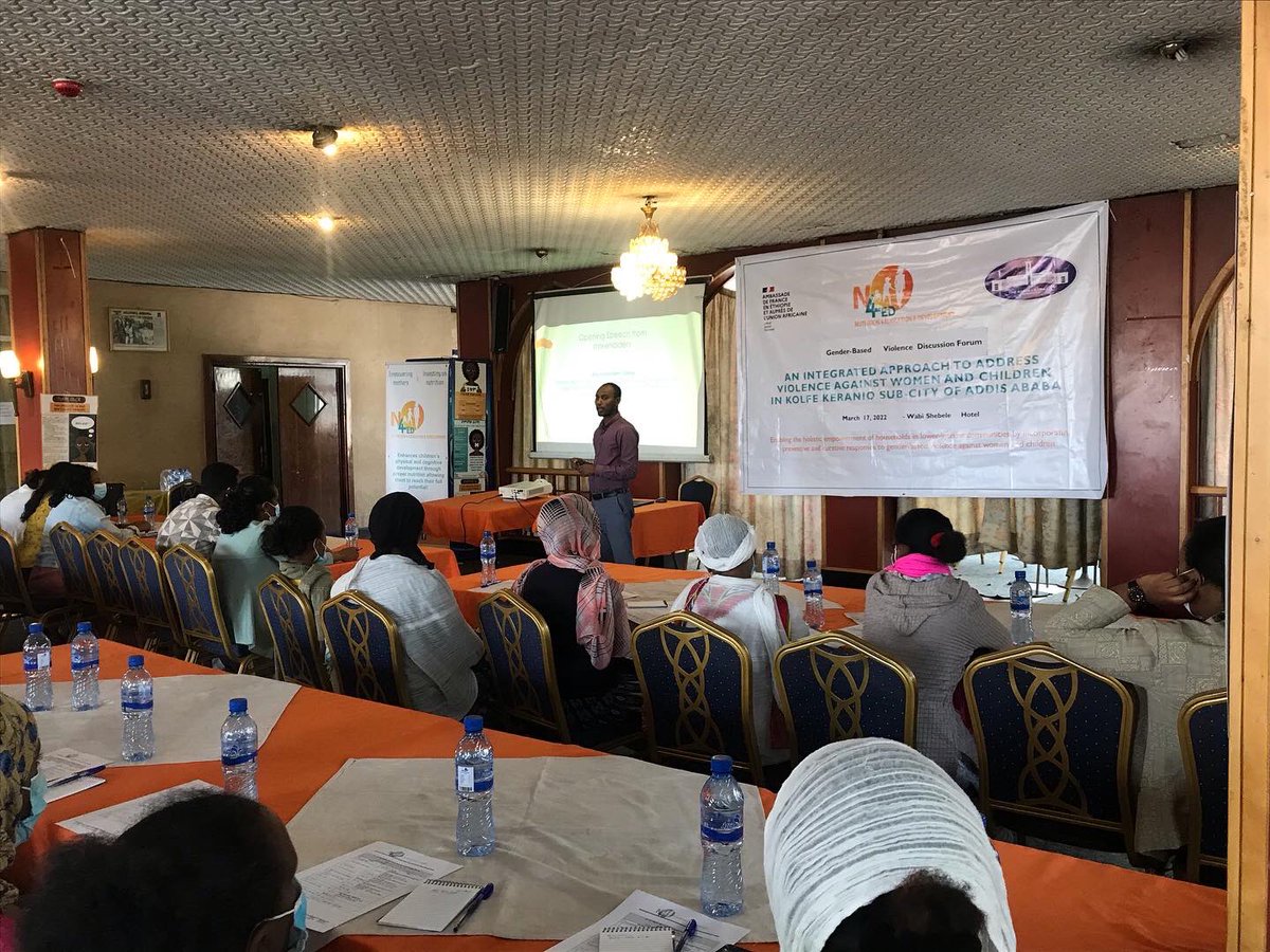 N4ED_Org's tweet photo. #happeningnow Today we are discussing about GBV with women, children and social affairs, Addis Ababa health bureau, Kolfe sub-city woman, children and social affairs law departments and testimonies from our beneficiaries and community leaders.
#n4ed #teamn4ed #GenderBasedViolence https://t.co/DEiD9L6jqo