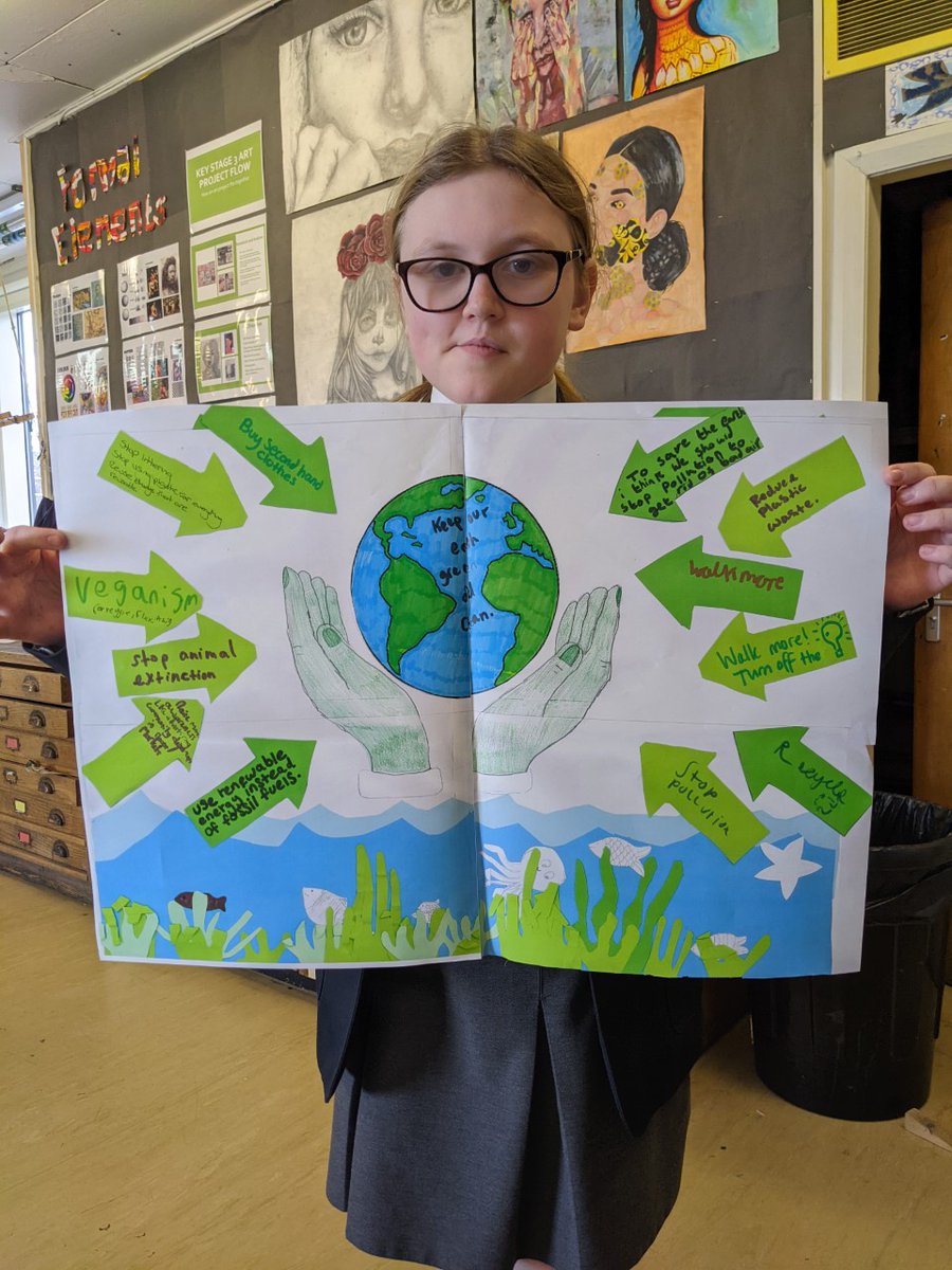 BCOldham's tweet photo. Ellie-Mai is a keen participant in our Eco Club, and she has produced this fantastic poster about how we can keep Earth green. #letsdoourbit #lookafterourworld https://t.co/wr0EZYbPE8