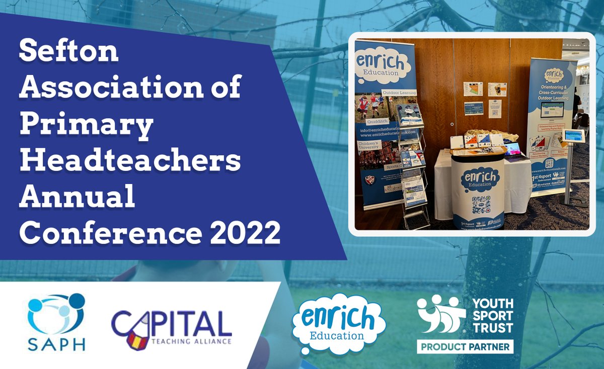enrichedu's tweet photo. Delighted to be attending the Sefton Association of Primary Headteachers Annual Conference @thornton_hall!
Always great to speak to schools that have helped produce so many of our employees!
@StBenedictsL30 @RimroseHope
#outoorlearning #orienteering https://t.co/9q2jmGN2j6