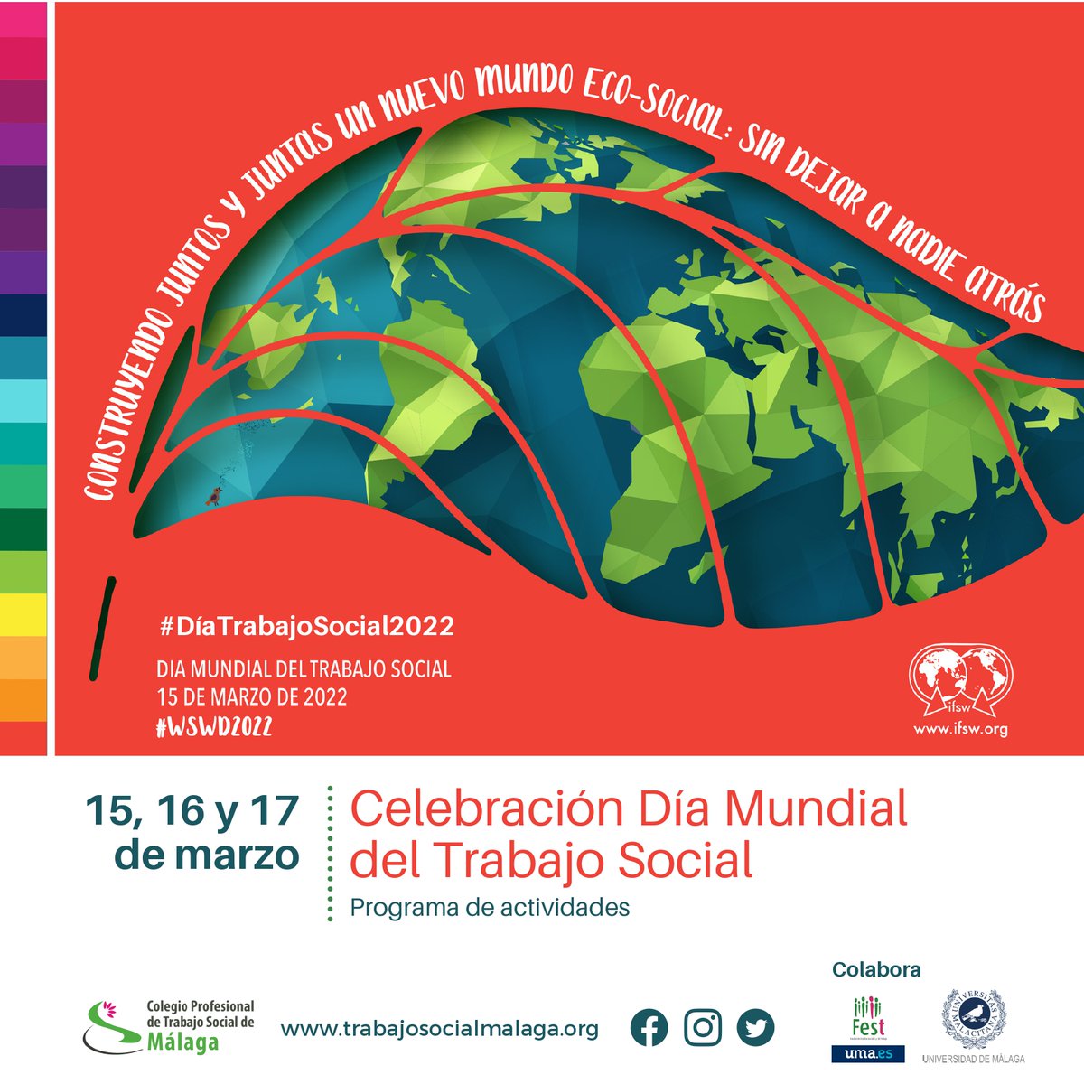 FEST_UMA's tweet photo. Continuamos hoy con los eventos que con motivo del #DiaTrabajoSocial2022 venimos celebrando, hoy os invitamos a la sede del @COLEGIOTSMALAGA donde tendrán lugar los actos previstos.
#MeDedicoAti https://t.co/A85BtfprXw