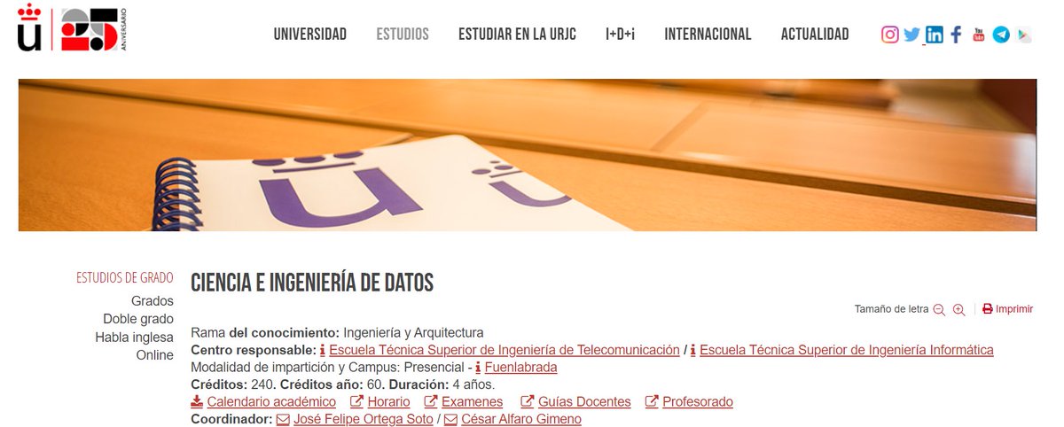 sanz_ismael's tweet photo. Las salidas laborales de Ciencia e Ingeniería de datos  son positivas. La demanda de profesionales no ha dejado de aumentar. En España esta demanda crece aproximadamente a un ritmo de un 30% cada año. Nuevo Grado @etsii_urjc @ETSIT_URJC  https://t.co/UnmzacTgmq https://t.co/m08KNyF7rB