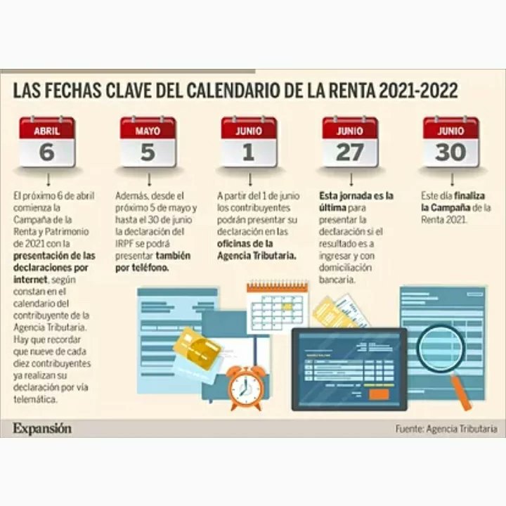 PVBeasdeSegura's tweet photo. Calendario de la Declaración de la Renta 2021

Estas son las fechas clave que debes tener en cuenta para la presentación de la Renta.

#guadalinfo #declaracionrenta #renta @agencia_tributaria_r.r.s.s #aeat #calendario #fecha https://t.co/w6pn2yIhcG