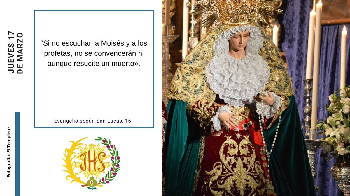 borriquillaypaz's tweet photo. ¡Feliz #jueves!

👉 Esta tarde la casa de hermandad estará abierta de 19:30h a 21:00h.

👉 A las 21:15h Ensayo costaleros paso misterio. 

#Evangelio

📸 @ElTempleteGrana  

#BorriquillayPaz #Cuaresma https://t.co/uiHGMnSKj5