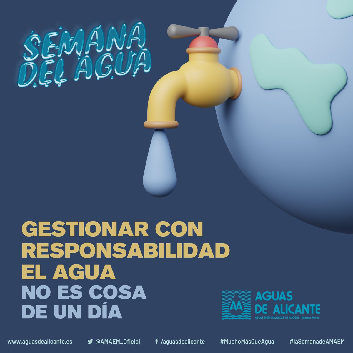 AMAEM_Oficial's tweet photo. En @AMAEM_Oficial no nos basta con 24 horas para el #DíaMundialdelAgua 💦  ¡Necesitamos toda la semana!

📅 Del 19 al 26 de marzo 👉 ¡La Semana del Agua! Consulta en el Museo de Aguas de Alicante las actividades dedicadas al #agua
➕ https://t.co/ACy9MpH5zz

#LaSemanadeAMAEM https://t.co/HytBlklkcq