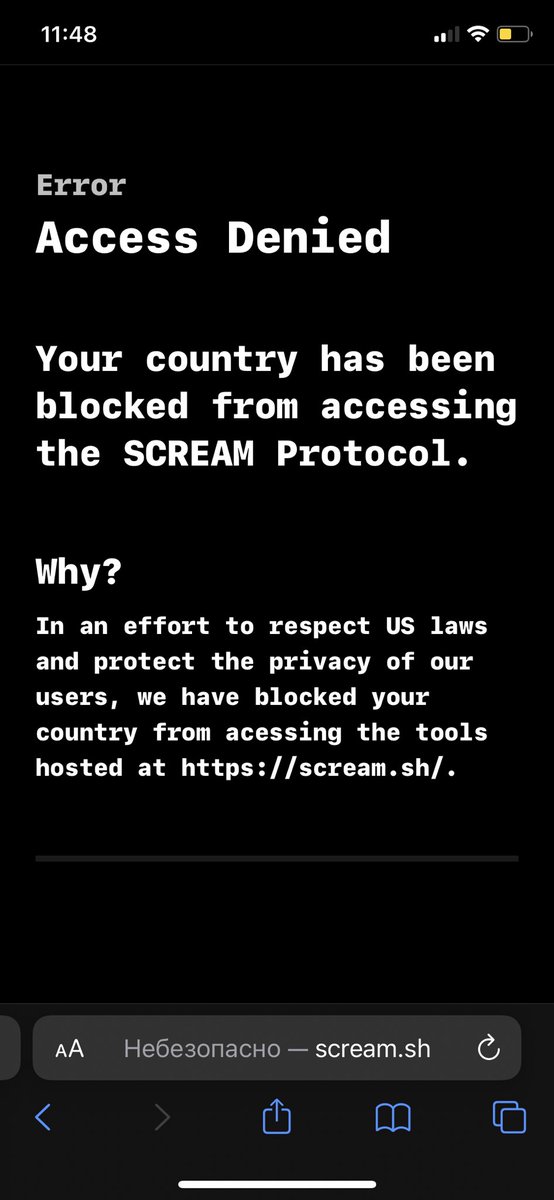 UnknwnUsrr's tweet photo. Unfortunately, Scream did not pass the decentralization test either. Very sorry! @Screamdotsh @FantomFDN https://t.co/koHLJrvV9K