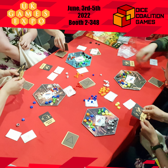coalition_dice's tweet photo. Back in 2019 I took Hyperwars to UK Games Expo to playtest it. I’m proud to announce that this year Dice Coalition Games will be there with its own booth to demo Hyperwars. Come say hello and play.
#LifeIsBetterPlayingTogether #UKGE2022 #UKGamesExpo #boardgames #indieboardgames https://t.co/eEo3etU47H