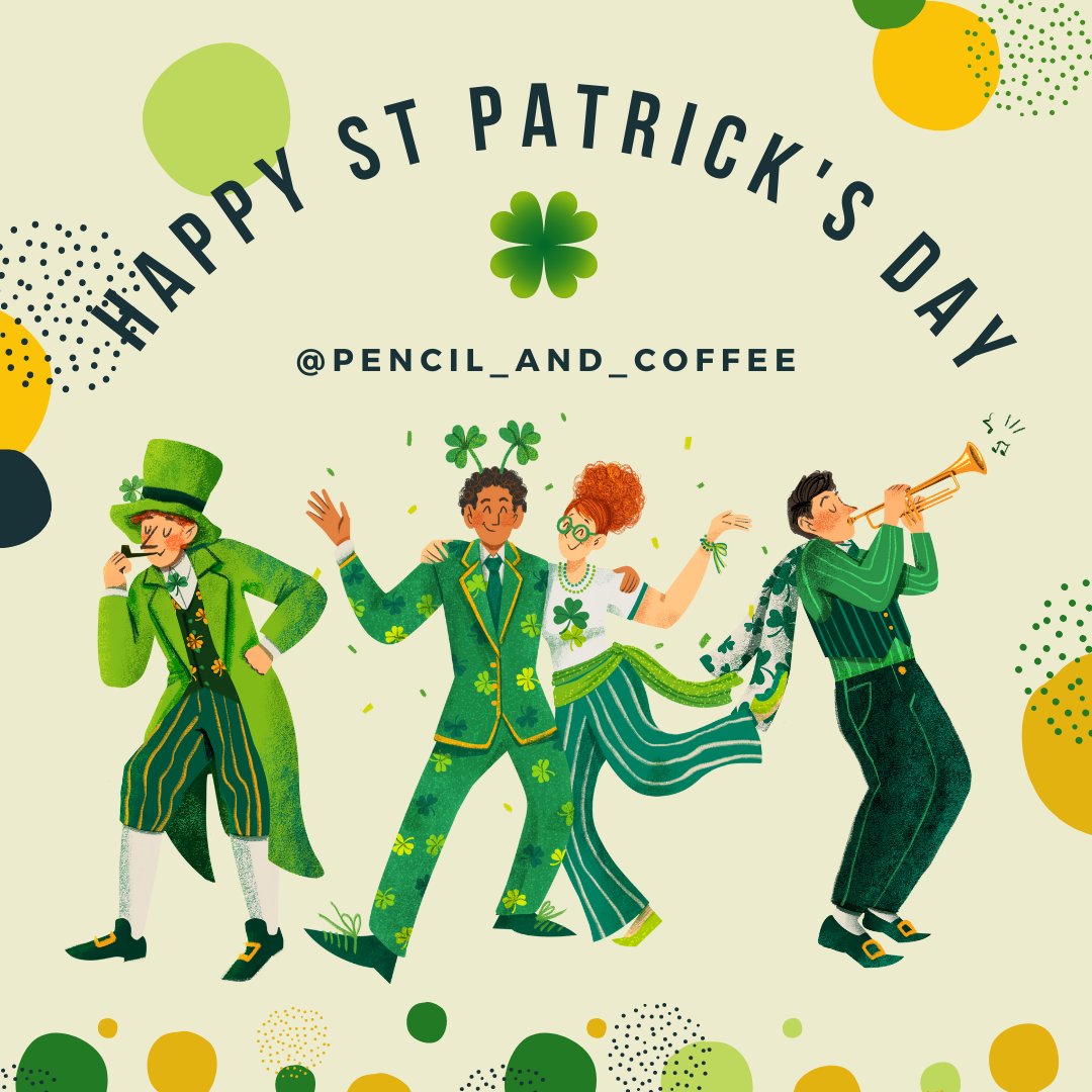 Happy St Patrick's Day from the Pencil and Coffee Team! 

#saintpattysday #saintpatricks #clover #stpatricks #stpattysday #fourleafclover #clovers #stpatricksday