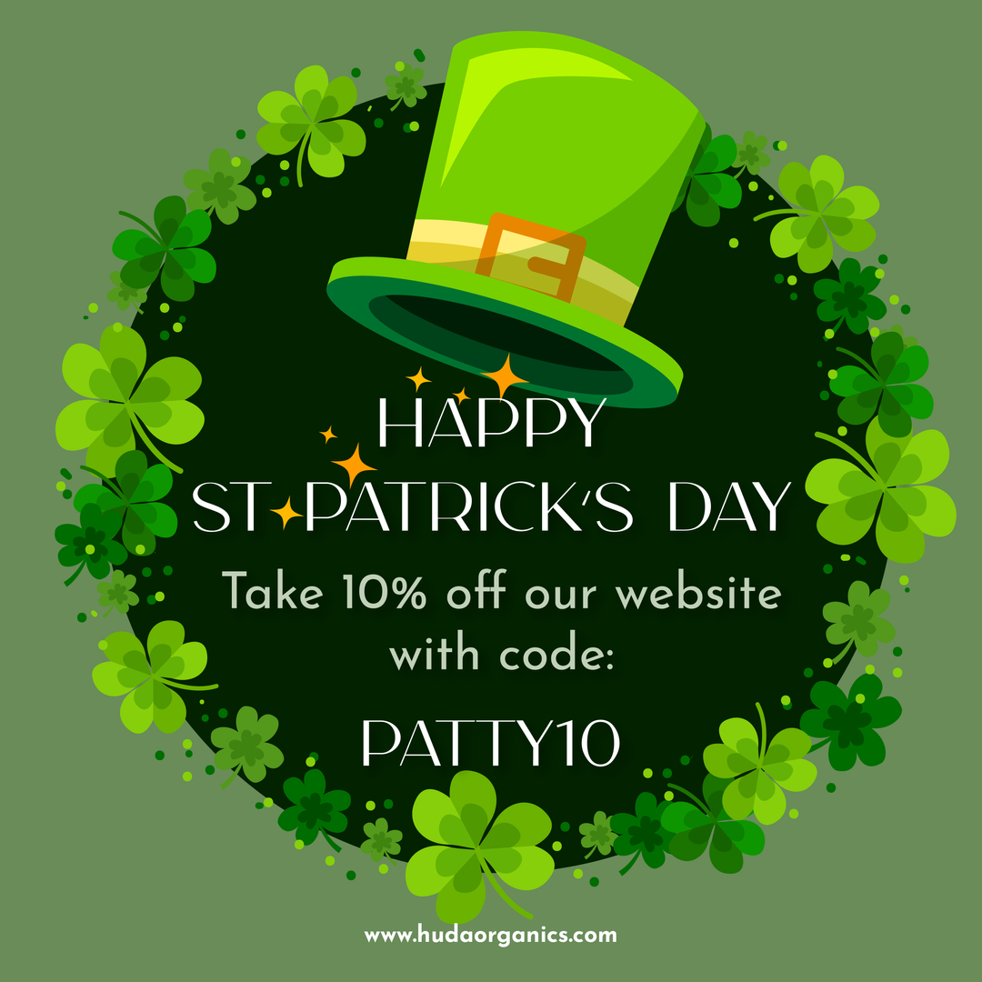 HudaOrganics's tweet photo. It's your lucky day! Take 10% off our website with the code PATTY10! 

#stpatricksday #4leafclover #sale #lucky #green #qasilpowder https://t.co/aSxFEe4tGw