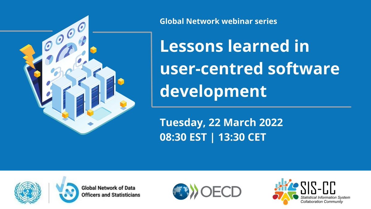 SISCCommunity's tweet photo. Statistical data must be easy to search, analyse &amp; visualise to be used. How can software developers make sure these needs are met?

Find the answers in this webinar on 22 March organised by the @UNStats Global Network &amp; the @OECD_Stat-led @SISCCommunity

https://t.co/EE8uTYWI7t https://t.co/aQghHESU1u