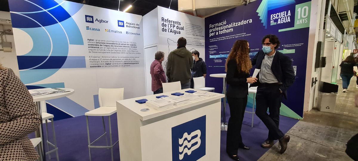 👏Moltes gràcies als nostres treballadors i treballadores i als i les estudiants de la #FPdual que estan participant activament aquests dies al <a href="/saloensenyament/">Saló Ensenyament</a> per explicar  la seva experiència al voltant del món de l'aigua 💧