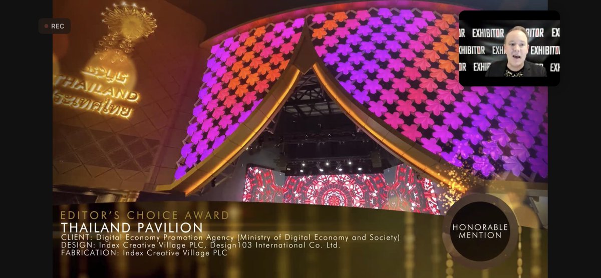 Be proud with us! 🇹🇭 #ThailandPavilion received an Honourable Mention in Editor’s Choice Awards from Exhibitor Magazine’s World Expo Awards. Thank you all judges and visitors from around the World for your support to Thailand pavilion.  
#expo2020dubaithailand #expo2020dubai