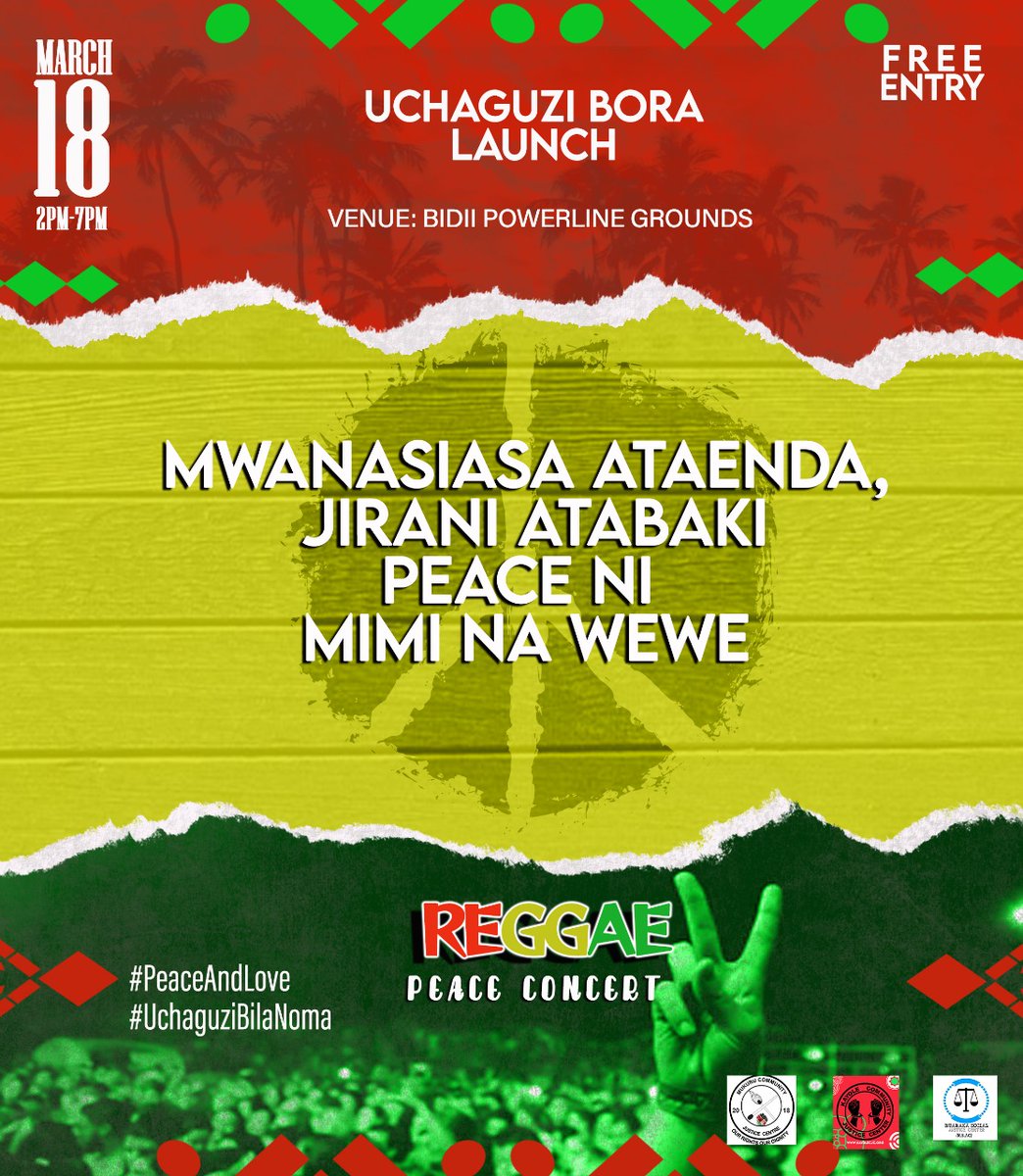 #UchaguziBilaNoma
<a href="/KayoleCJC/">#KayoleJustice</a> <a href="/mukuru_cjc/">Mukuru Community Justice Centre</a>