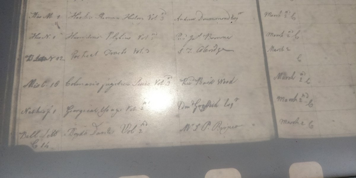 Samuel Coleridge's first loan at the Bristol Library Society on 2 March 1795: volume three of 'Poetical Tracts', a composite volume bound by the library which included Hannah More's and Ann Yearsley's poems on slavery, among others poems.