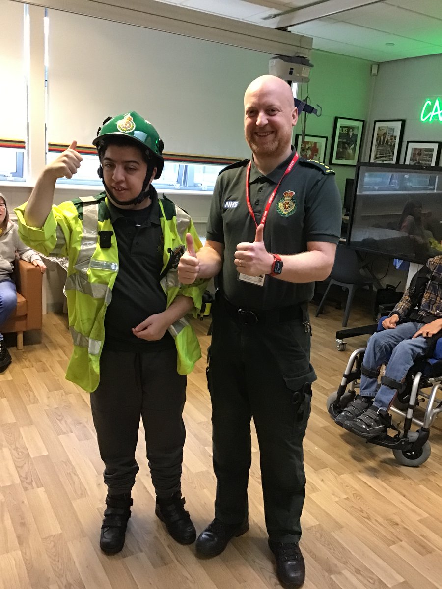 Our school councillor, Hamza introduced paramedic Tim to the students in Post 16.  We practised CPR!  Danni was fantastic at chest compressions and Andras looked the part! <a href="/CareersWeek/">National Careers Week</a> 
Thanks for visiting <a href="/tajbcooper/">Tim Bradley-Cooper</a>  <a href="/YorksAmbulance/">Yorkshire Ambulance</a>