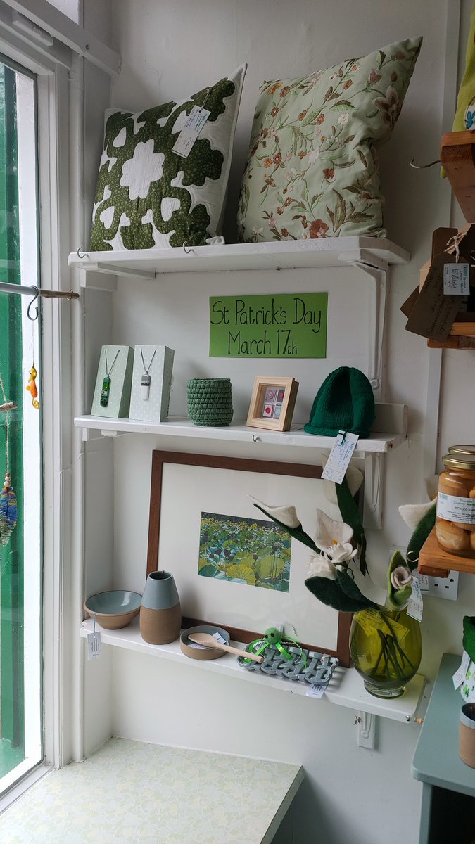 <a href="/Tauntoncmkt/">Taunton CM</a> St Patrick's Day colours in our ever changing windows! Come and visit us today in <a href="/BathPlaceTA1/">Bath Place, Taunton</a> #discoverbathplace #StPatricksDay #tauntoncountrymarket