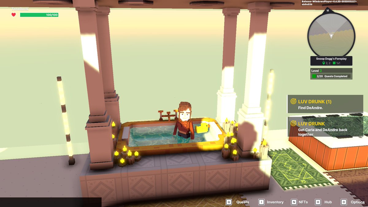 TCodrocker's tweet photo. @TheSandboxGame I just participated in the daily #SandboxAlphaS2Contest for a chance to earn up to 1,000 $SAND! Starting March 16 - Take a money bath in Snoop Dogg Mansion. Check out my screenshot below!
👇 #SandboxAlphaS2 https://t.co/KNLyO6ri8a