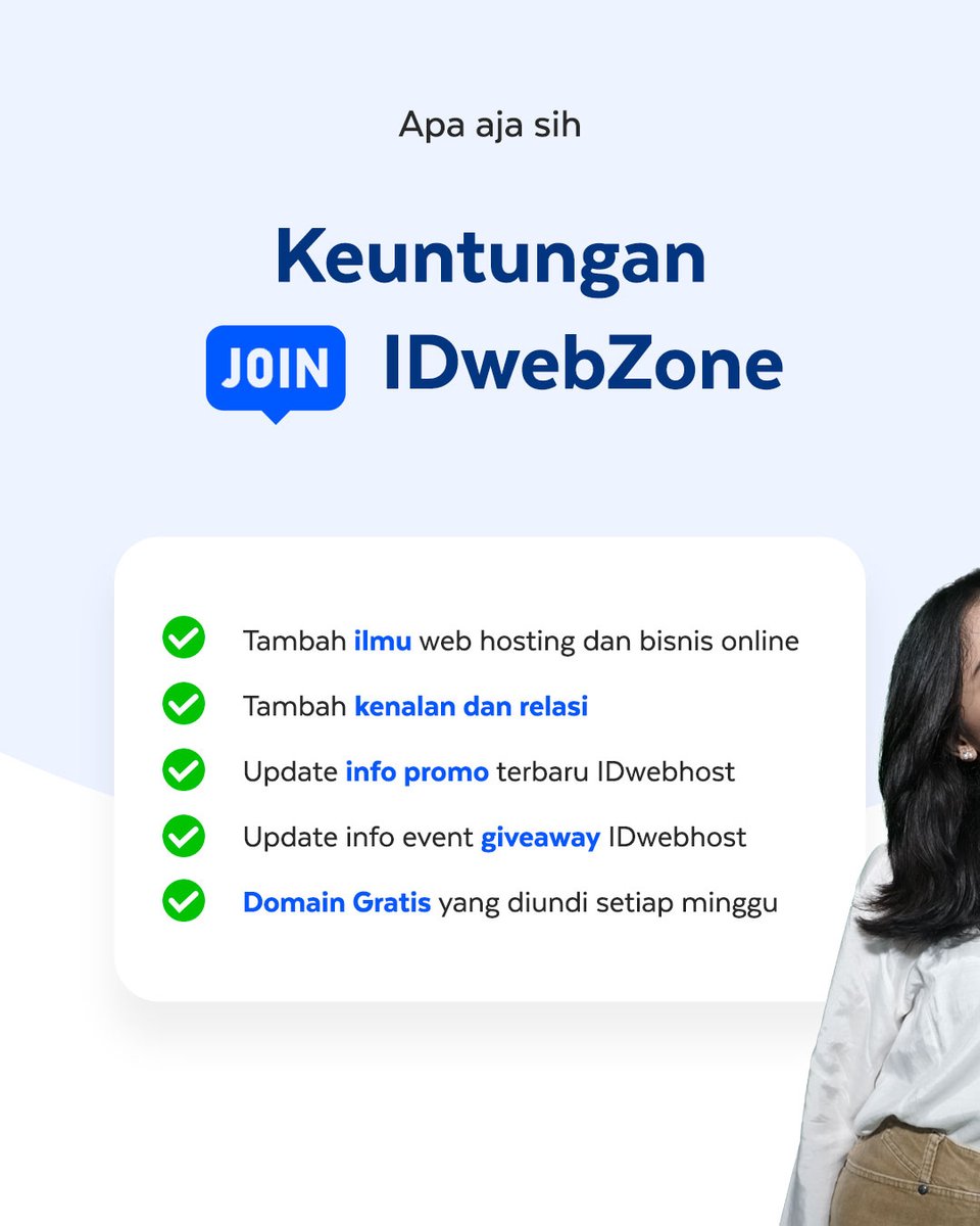 idwebhost's tweet image. Pengumuman Pengumuman! 😱

Buat kamu yang puyeng ngurus bisnis online, postingan ini wajib di simak sampai akhir 🧐 Karena IDwebhost akan membuka IDwebZone 

Apa sih IDwebzone? Simak di gambar ya

#IDwebhost #WebHostingYaIDwebhost #IDwebZone