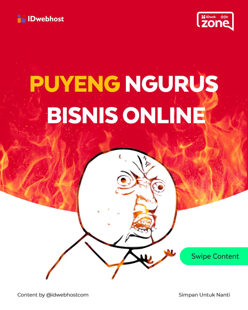 idwebhost's tweet image. Pengumuman Pengumuman! 😱

Buat kamu yang puyeng ngurus bisnis online, postingan ini wajib di simak sampai akhir 🧐 Karena IDwebhost akan membuka IDwebZone 

Apa sih IDwebzone? Simak di gambar ya

#IDwebhost #WebHostingYaIDwebhost #IDwebZone