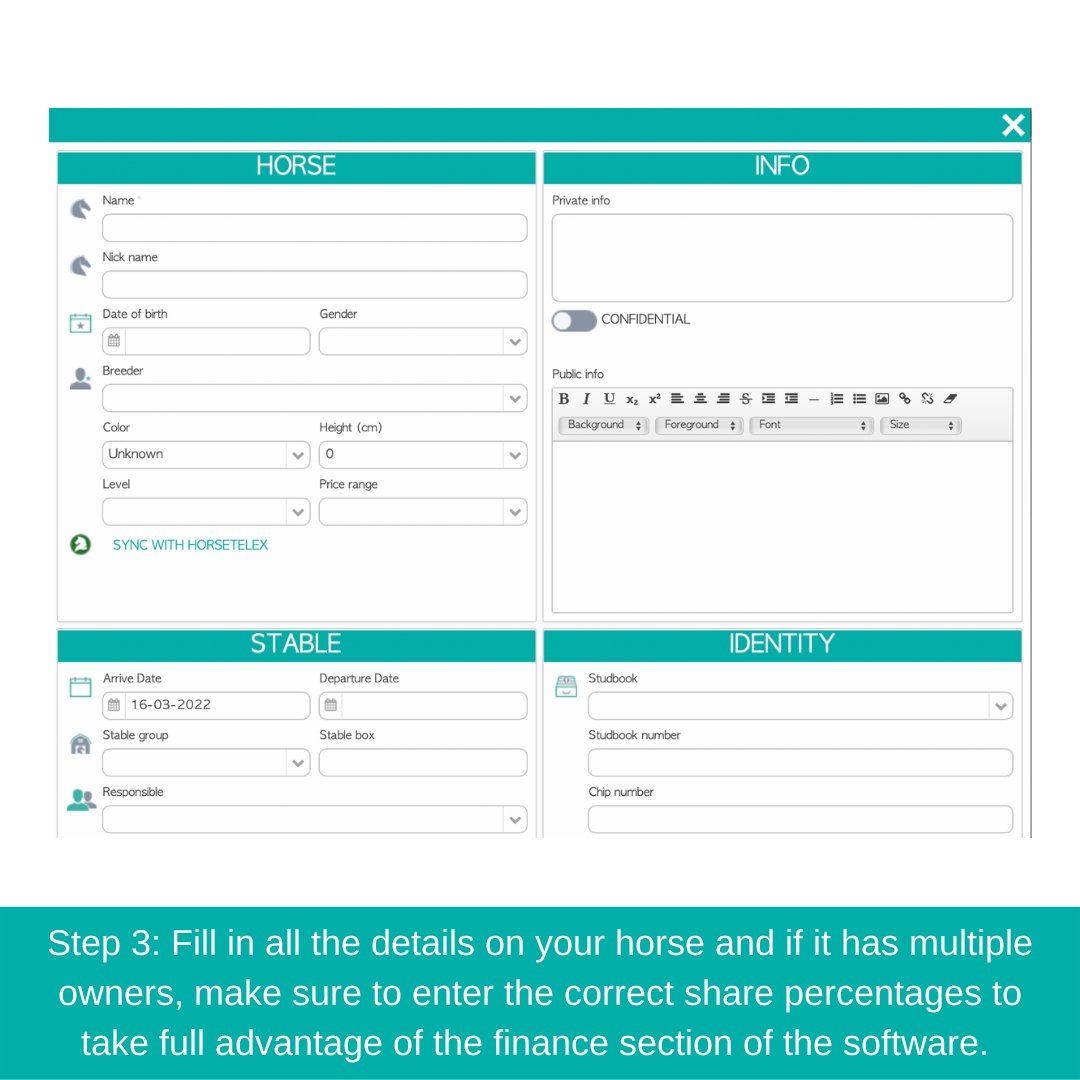 equicty's tweet photo. Horses are the most important asset to your stable. These are the steps you should follow to get them into your equicty account immediately! You have two great options 👍

Want more detail? Read our support article: https://t.co/aO4qyRTJur 

#horses #stablemanagement https://t.co/x6wBxrrVyK
